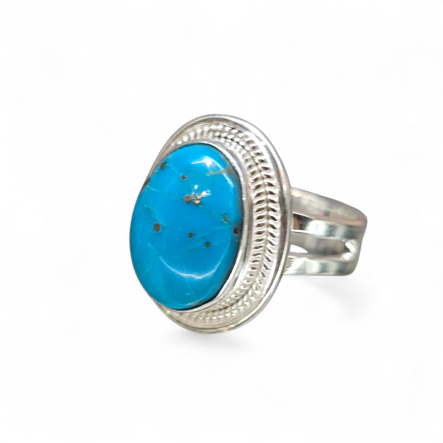 Arizona Turquoise Size 6 Ring #1 (Sterling Silver 925)