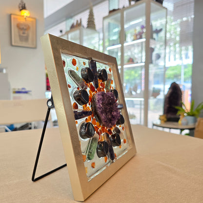 Amethyst Heart Harmony Grid (OOAK)