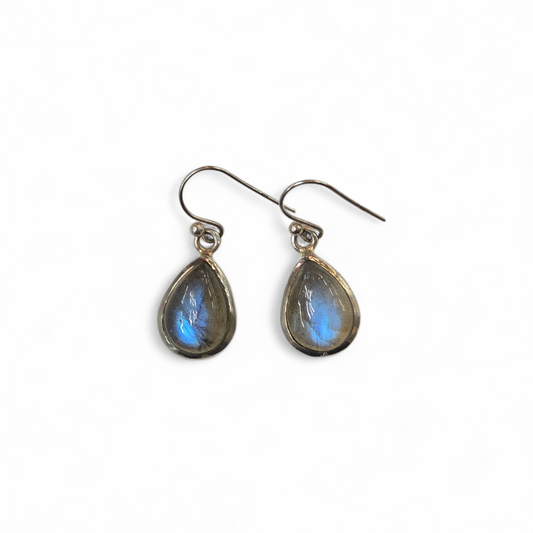 Labradorite Earrings (Sterling Silver 925)