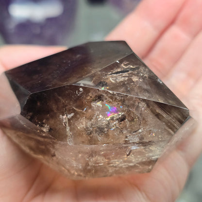 Polished Smoky Quartz Rainbow Freeform
