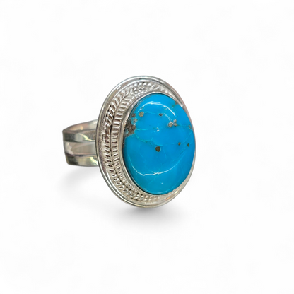 Arizona Turquoise Size 6 Ring #1 (Sterling Silver 925)