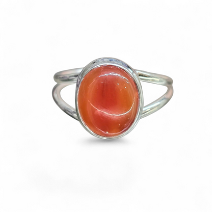 Carnelian Size 9 Ring #2 (Sterling Silver 925)