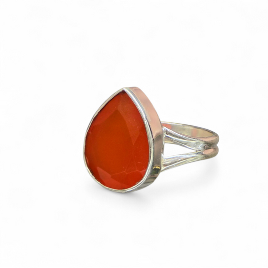 Carnelian Size 9 Ring #1 (Sterling Silver 925)