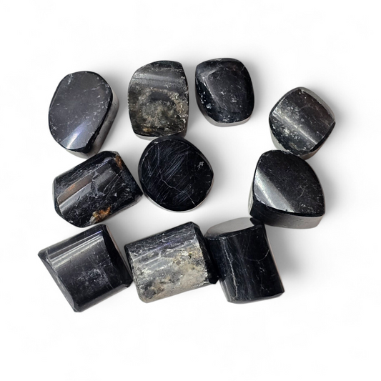 Polished Black Tourmaline Tumbles