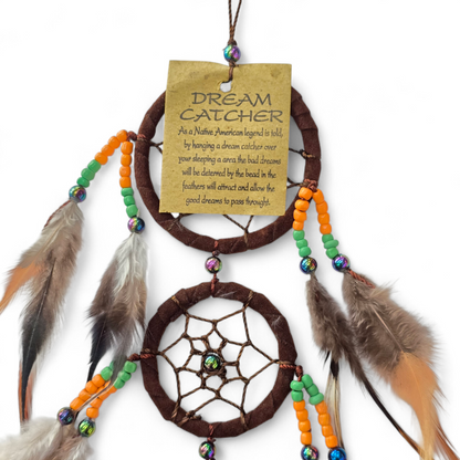 Handmade Dreamcatcher (XS Brown, 4 Rings)