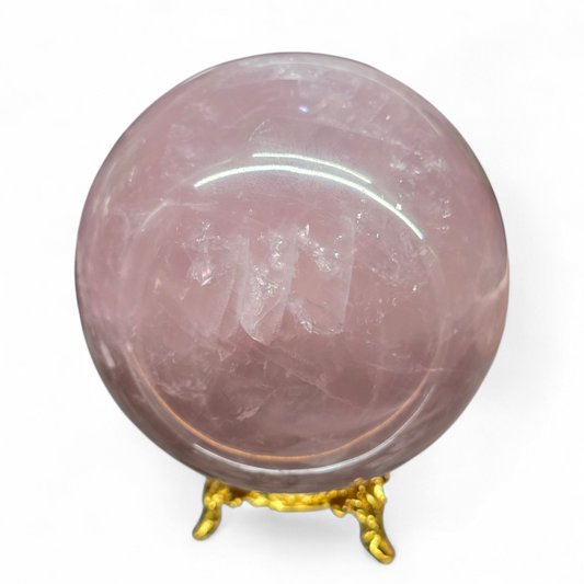 Radiant Love & Infinite Peace: Premium Grade Polished Rose Quartz Sphere (approx.80mm)