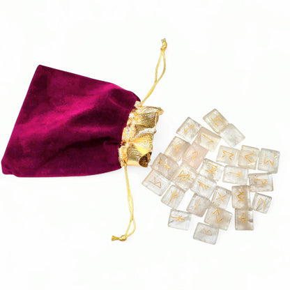 Clear Quartz Crystal Runes