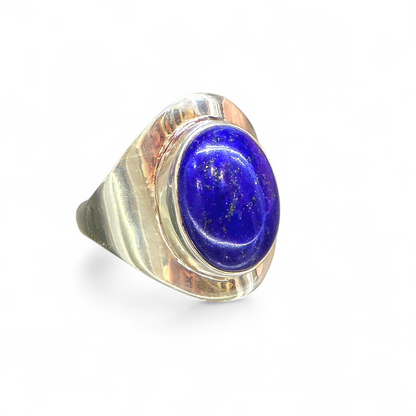 Lapis Lazuli Size 9 Ring (Sterling Silver 925)