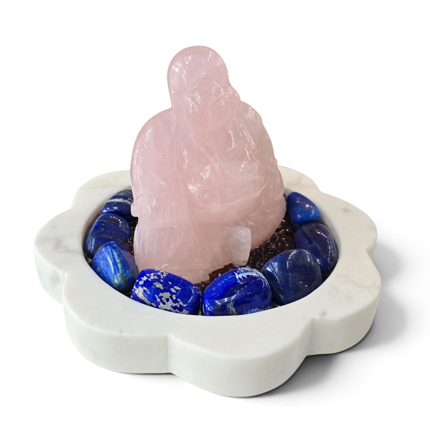 The Manifestation of Joy: Rose Quartz Happy Buddha Crystal Grid