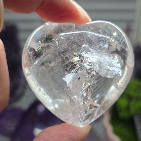 Clear Quartz Polished Heart #1