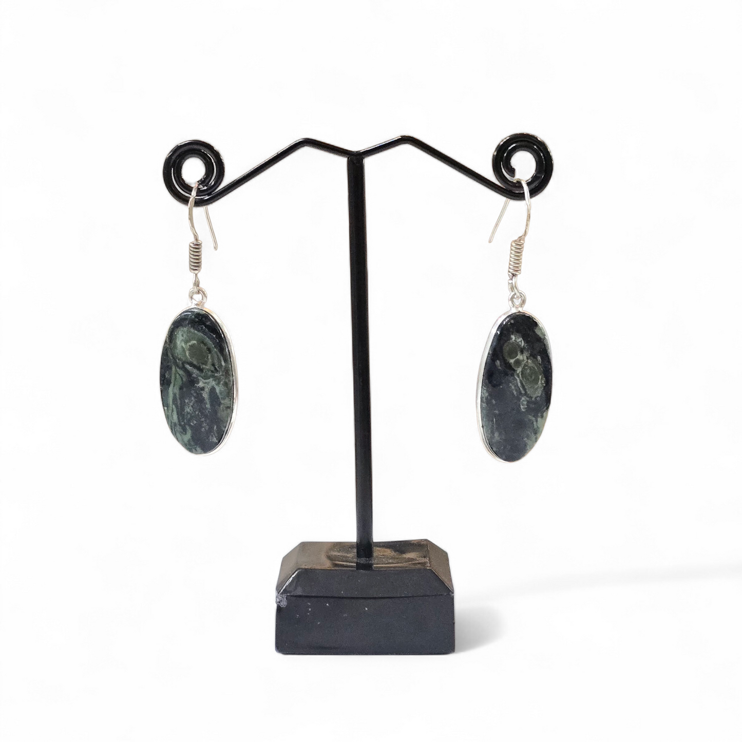 Kambaba Jasper Earrings (Sterling Silver 925)