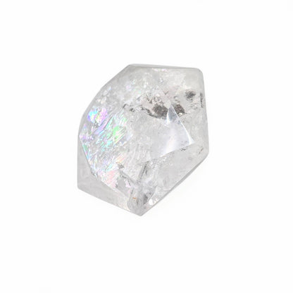Prismatic Light: Geometric Rainbow Clear Quartz