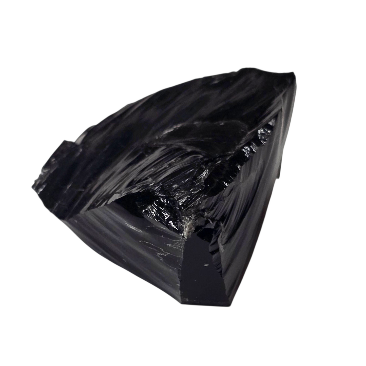The Volcanic Shield: Raw Black Obsidian Specimen #1