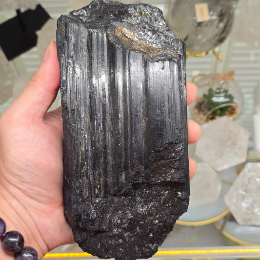 Ultimate Protection: Large 1.825kg Black Tourmaline Raw Log