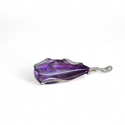 The Violet Tear: Organic Amethyst "Spirit" Pendant (Sterling Silver 925)