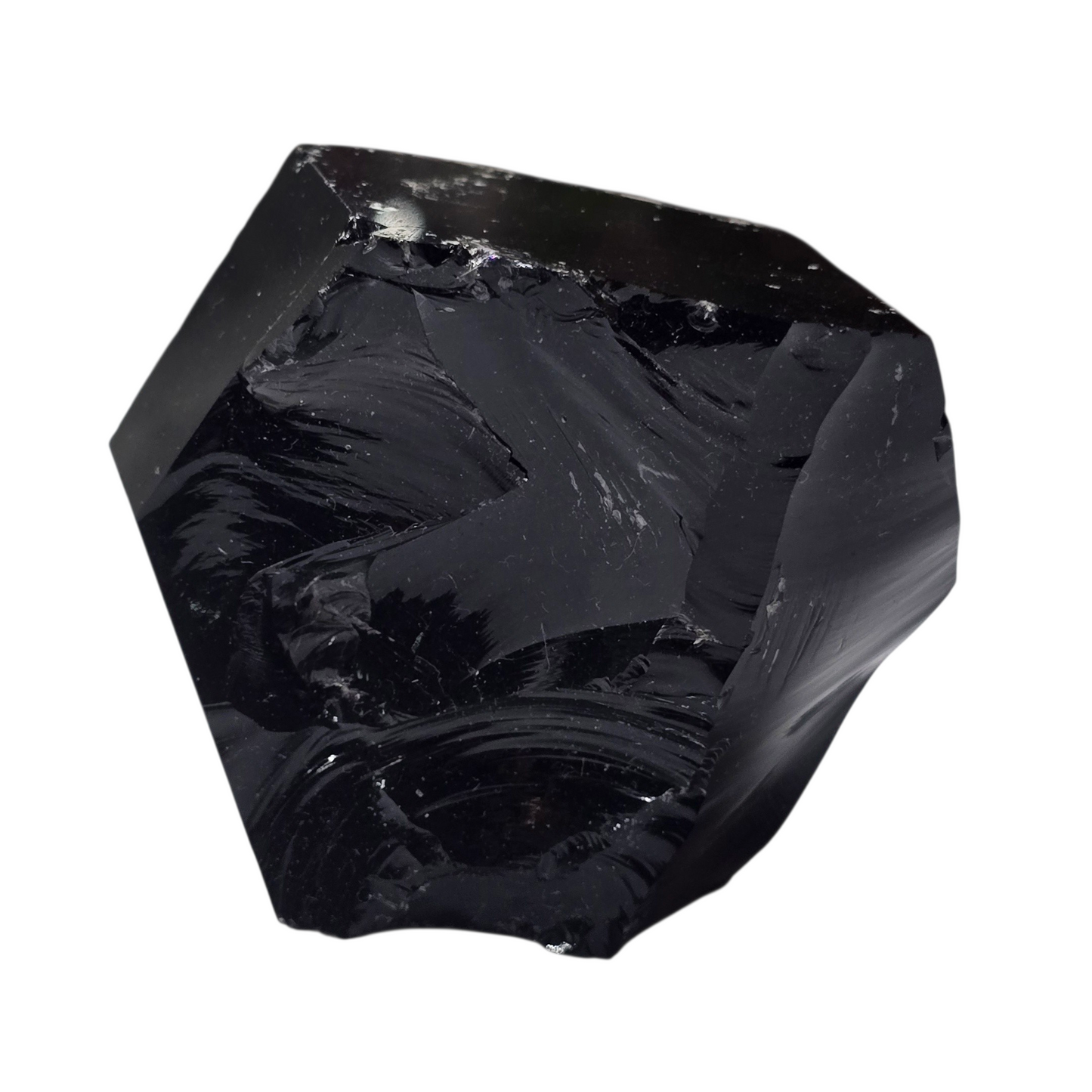 The Volcanic Shield: Raw Black Obsidian Specimen #2