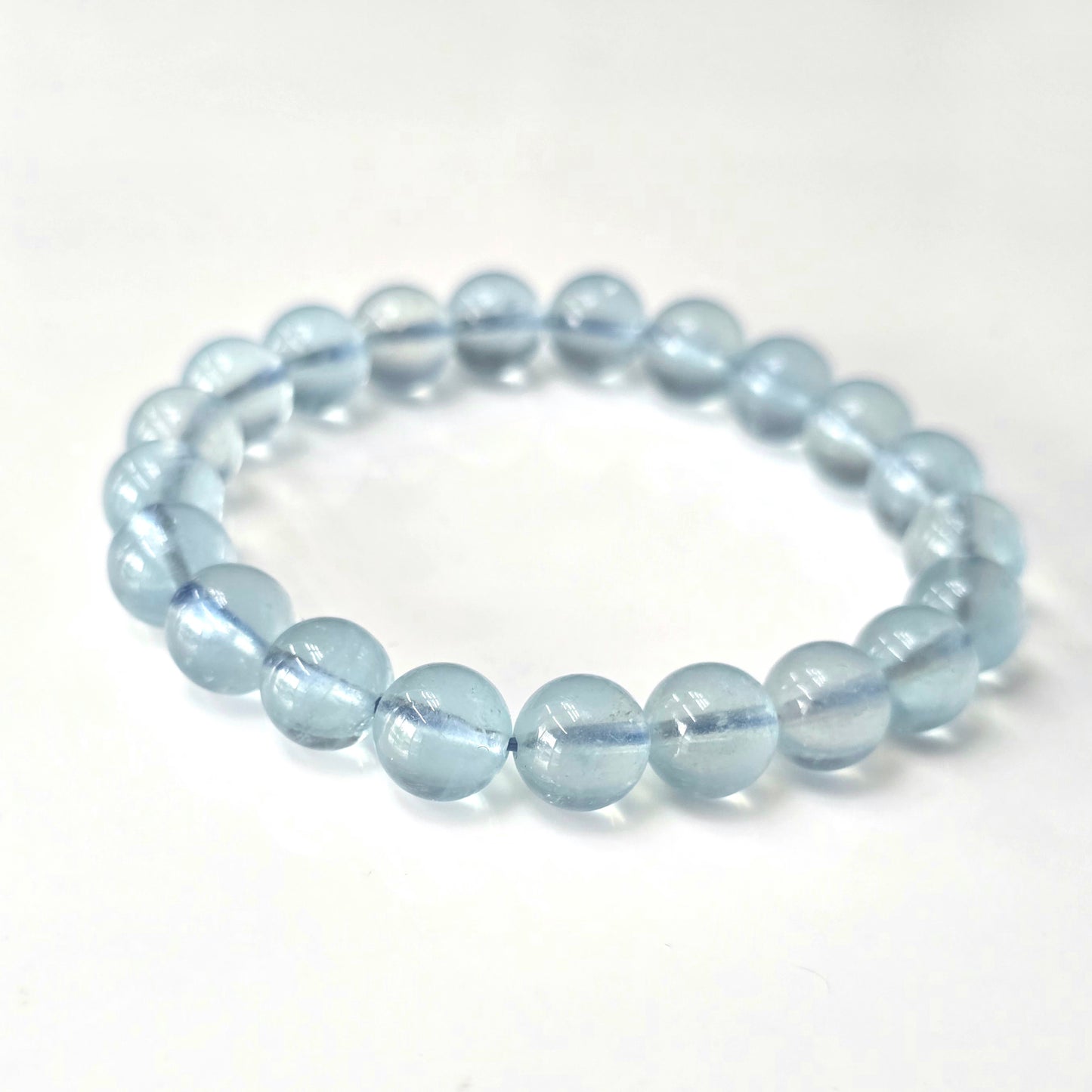 Aquamarine Bracelet A (Approx. 8mm Beads · 17cm)