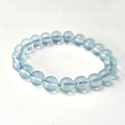 Aquamarine Bracelet A (Approx. 8mm Beads · 17cm)