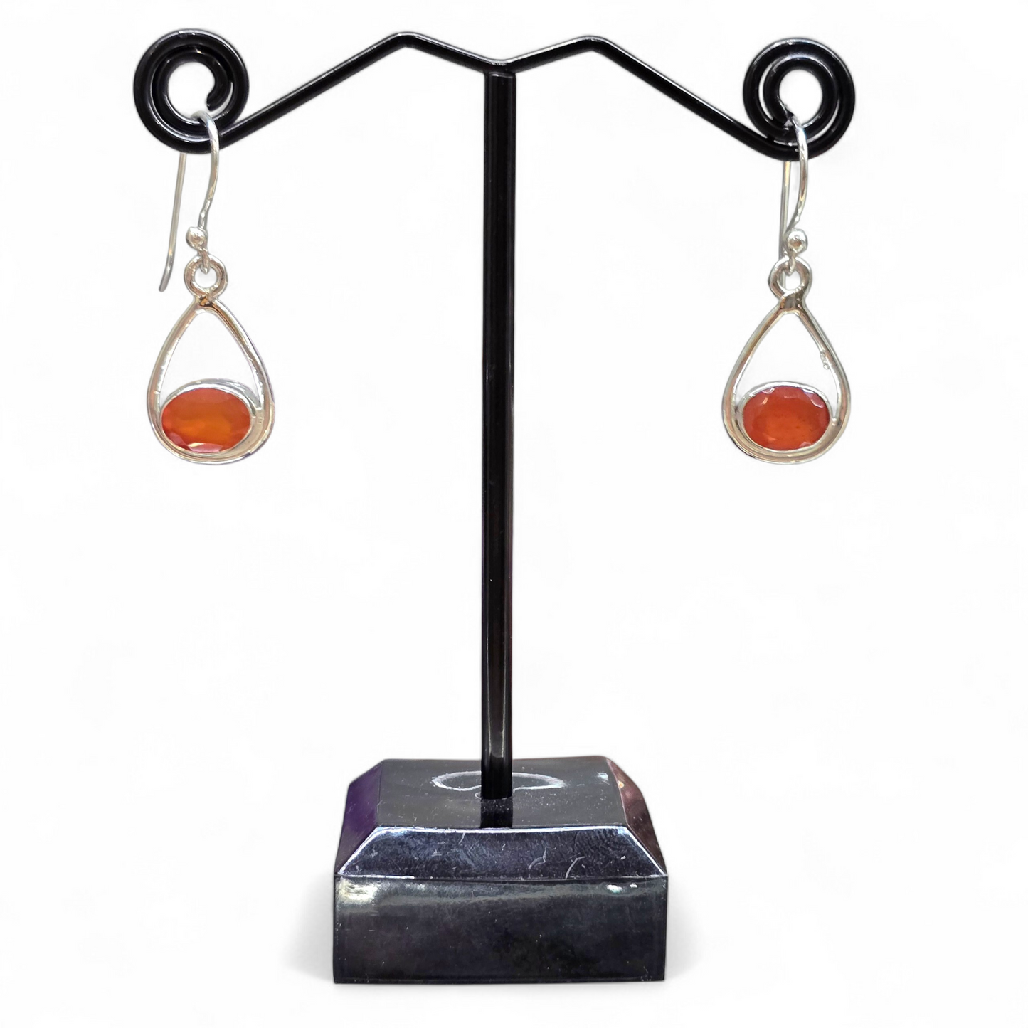 Carnelian Earrings (Sterling Silver 925)