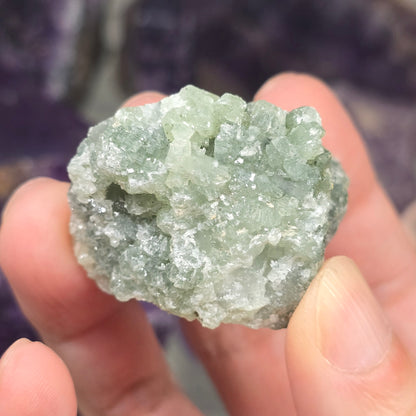 The Forest Light: Raw Green Apophyllite Cluster