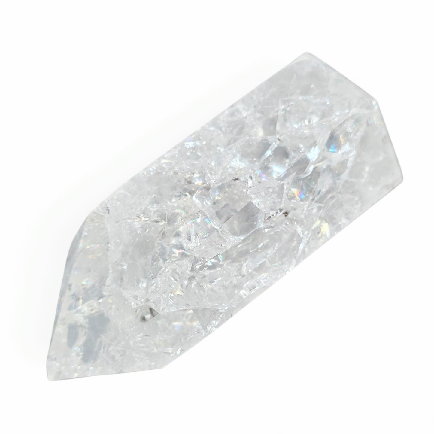 Fire & Ice (Crackle) Quartz Tower