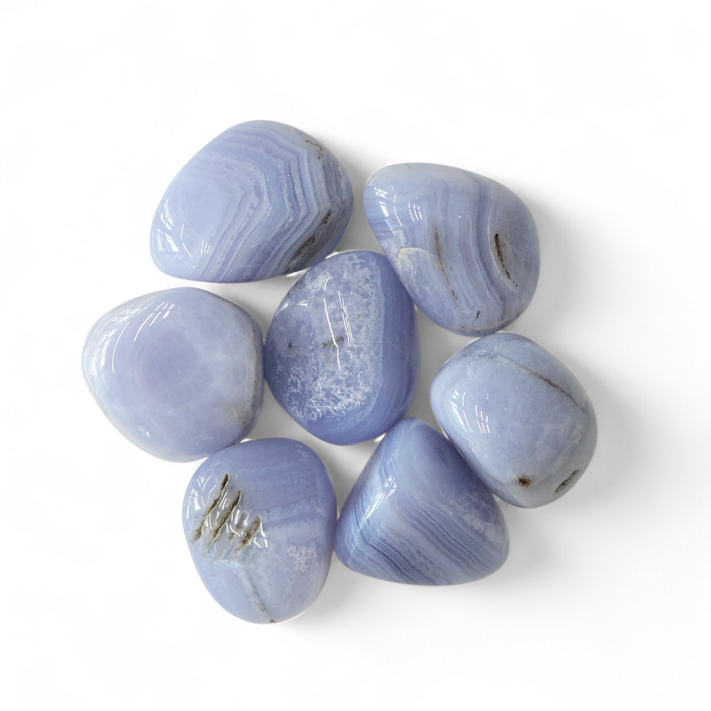 Blue Lace Agate Tumble Stone (AA Grade)