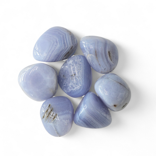 Blue Lace Agate Tumble Stone (AA Grade)