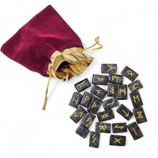 Larvakite Crystal Runes