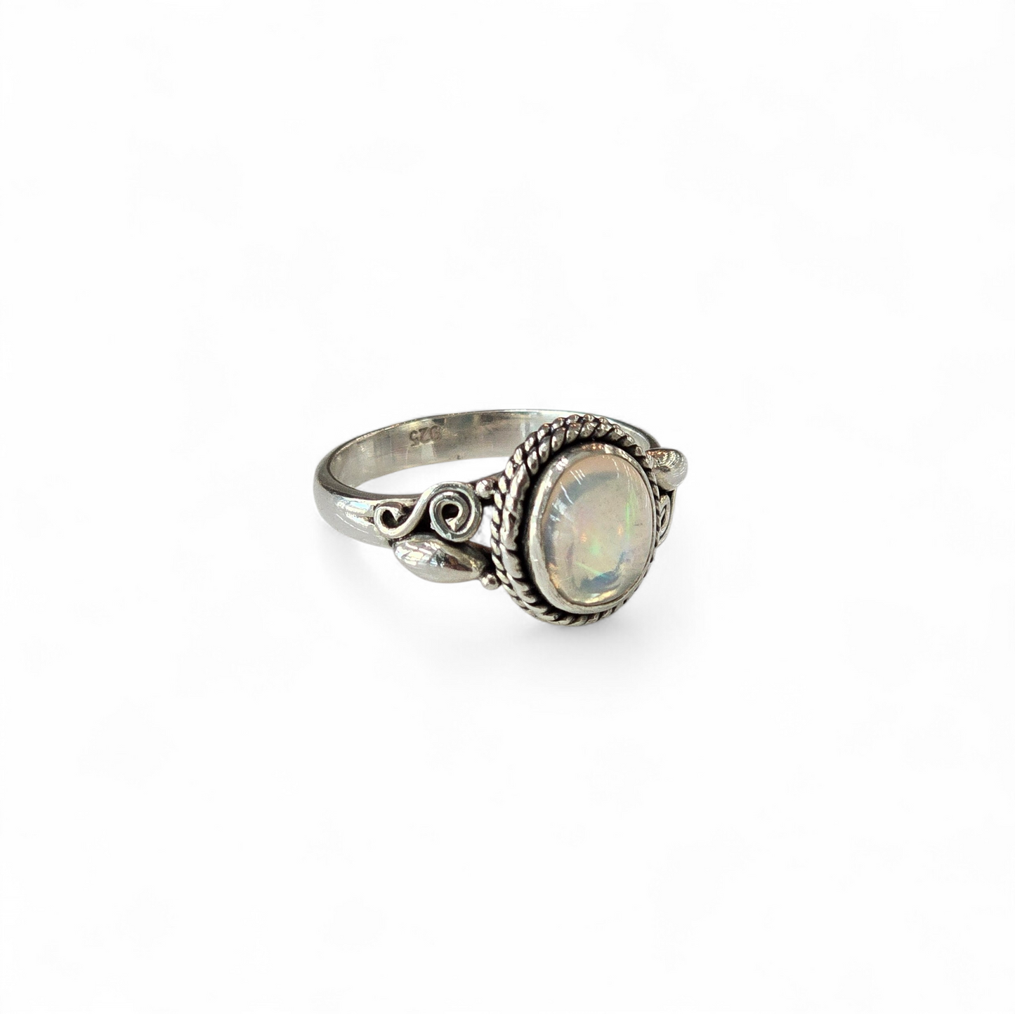 Ethiopian Opal Size 9 Ring (Sterling Silver 925)