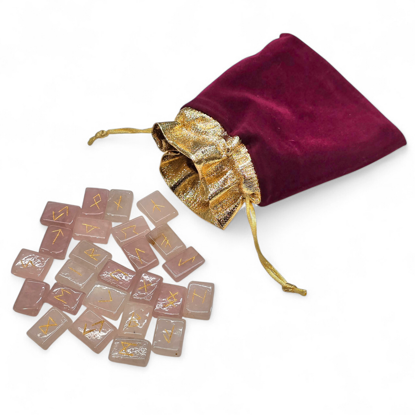 Rose Quartz Crystal Runes