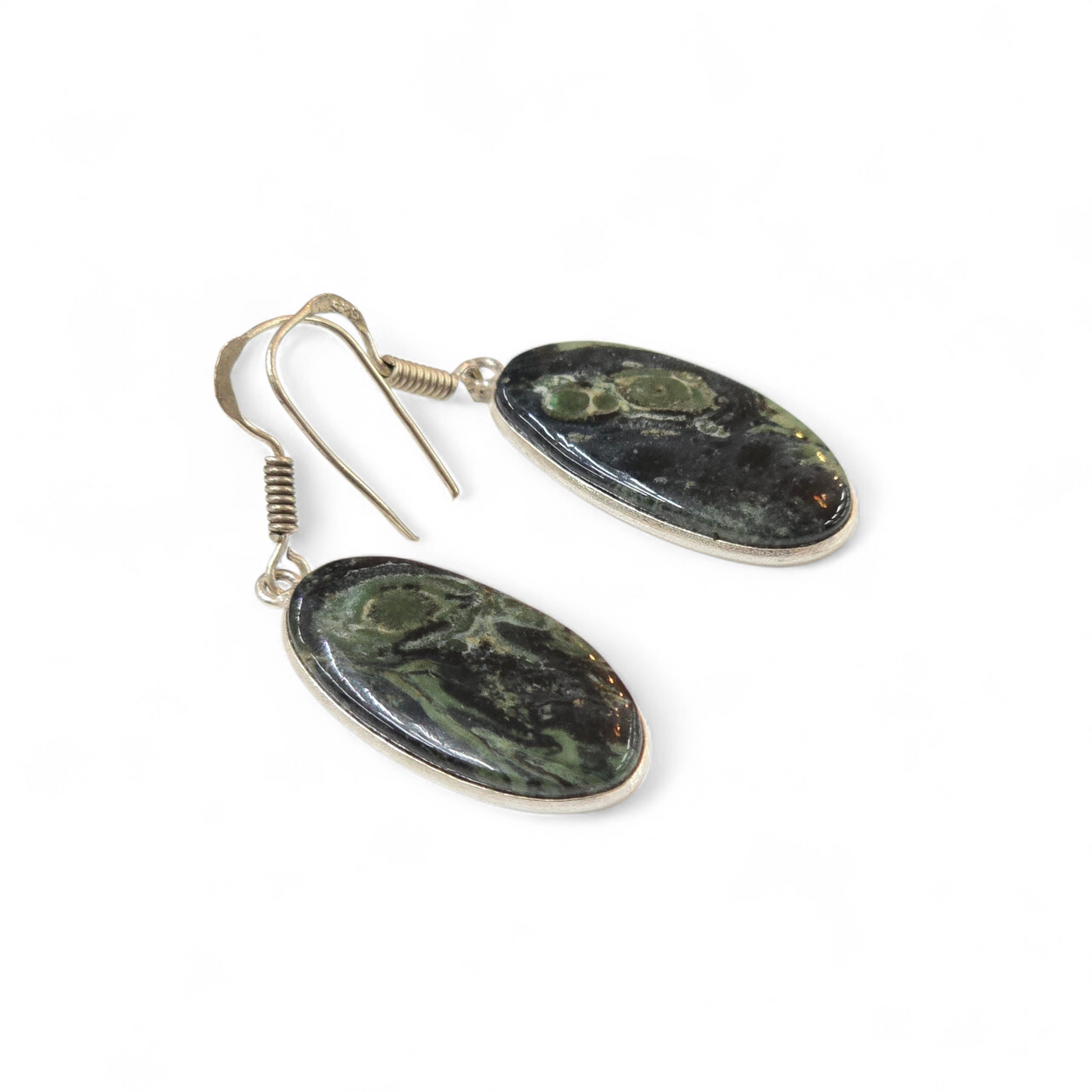 Kambaba Jasper Earrings (Sterling Silver 925)