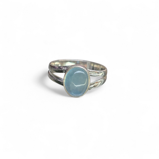 Aquamarine Size 9.5 Ring (Sterling Silver 925)