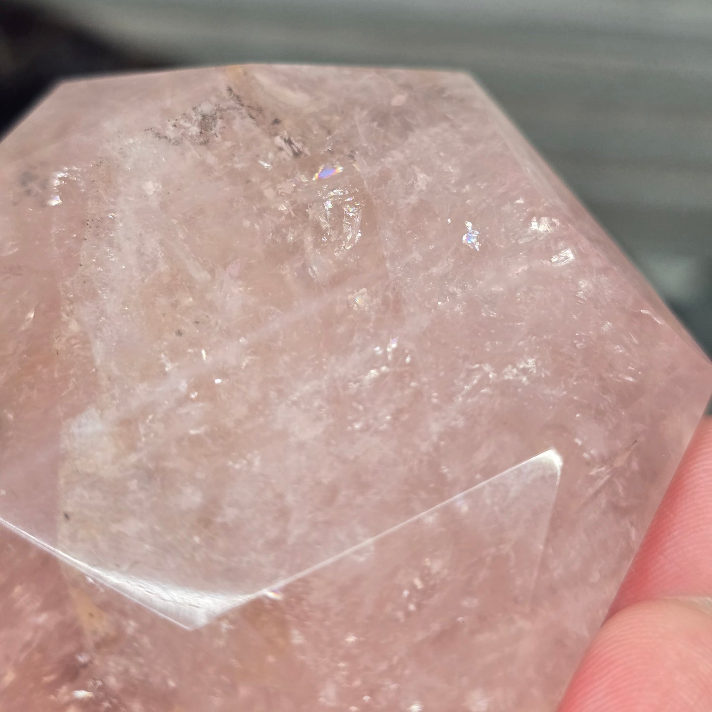 Hexagonal Star Shaped Rose Quartz #2