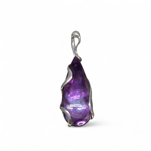 The Violet Tear: Organic Amethyst "Spirit" Pendant (Sterling Silver 925)