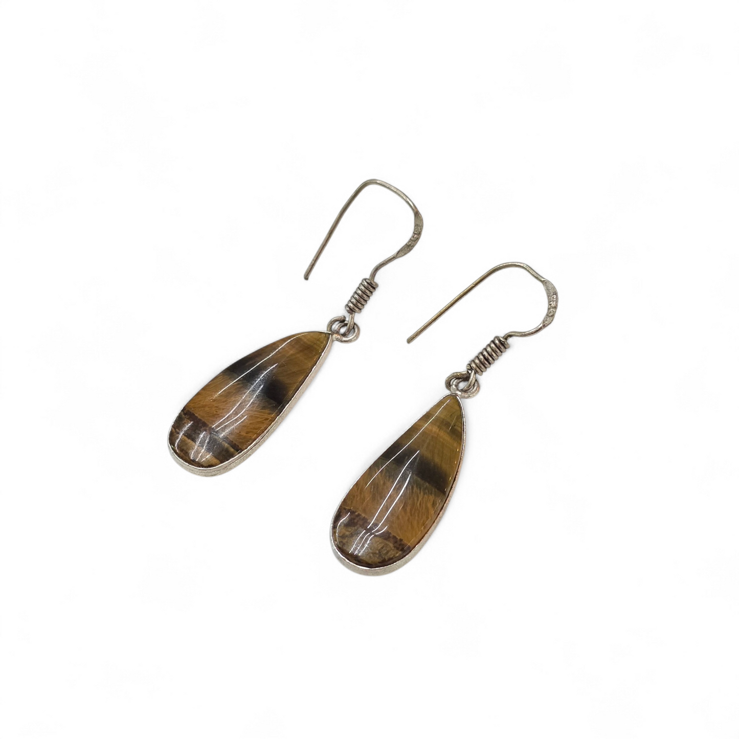Tiger’s Eye Earrings (Sterling Silver 925)