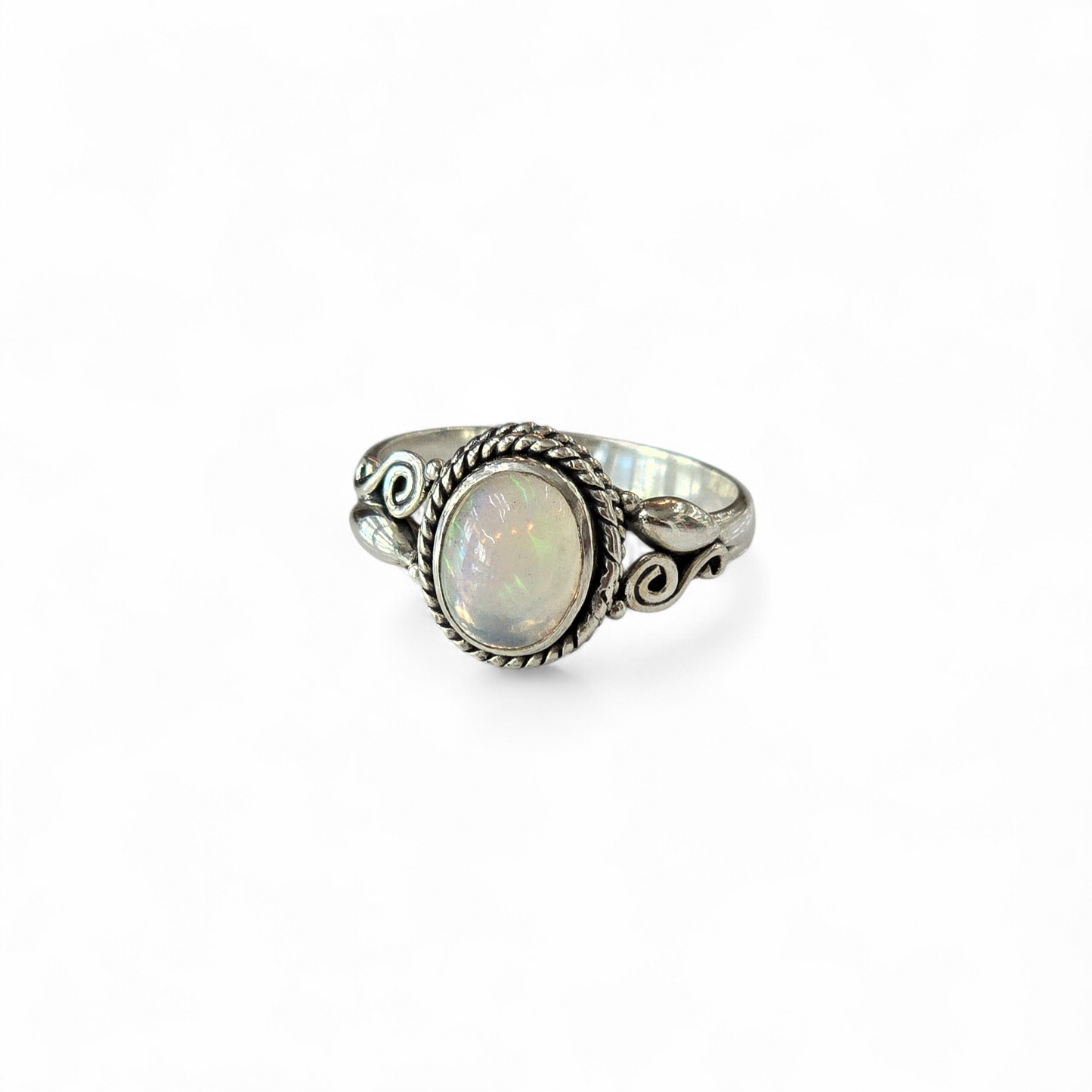 Ethiopian Opal Size 9 Ring (Sterling Silver 925)