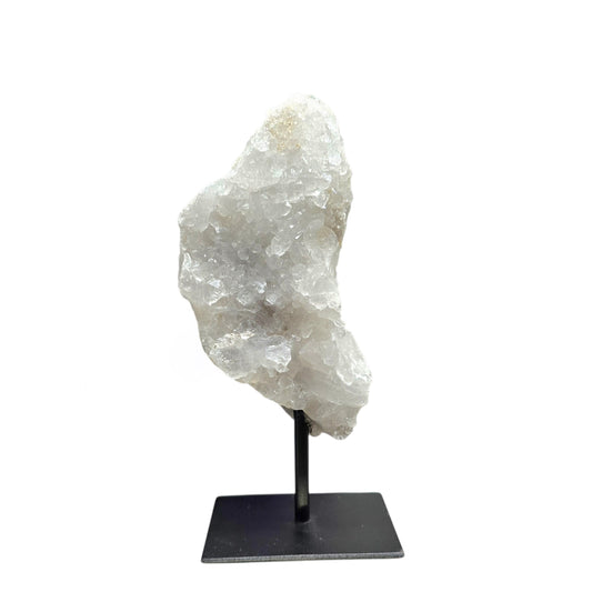 Clear Quartz Cluster on Modern Gallery Stand