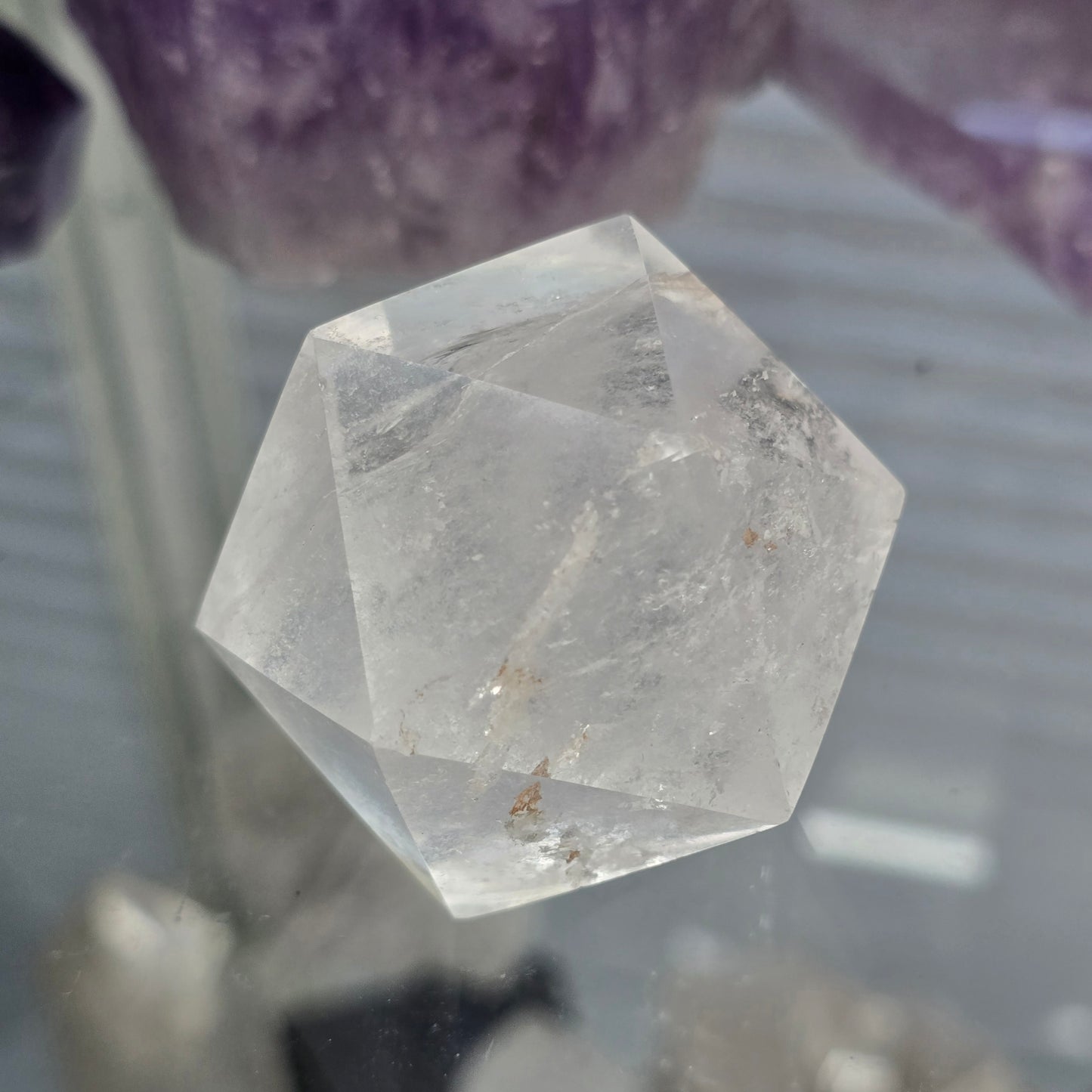 Emotional Flow & Pure Light: Clear Quartz Icosahedron