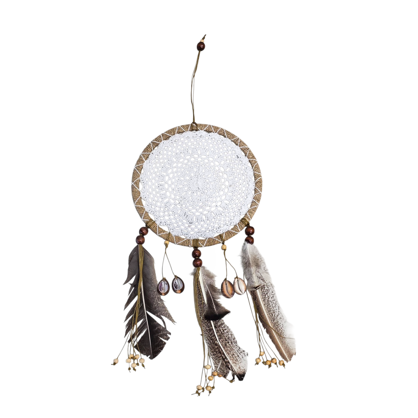 Tribal Earth & Sea Mandala Macrame Dreamcatcher (Medium)