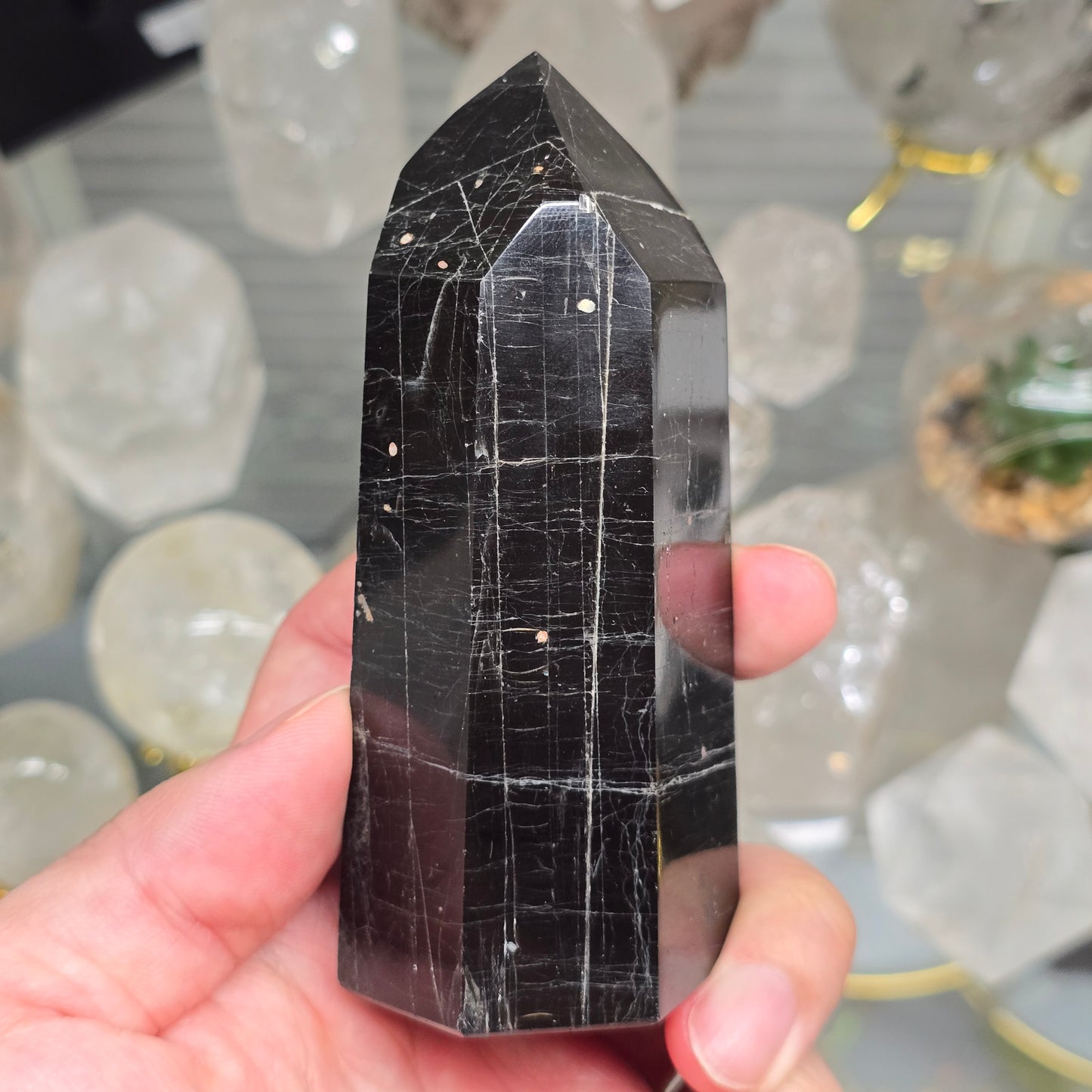 The Master Protector: Polished Black Tourmaline Generator