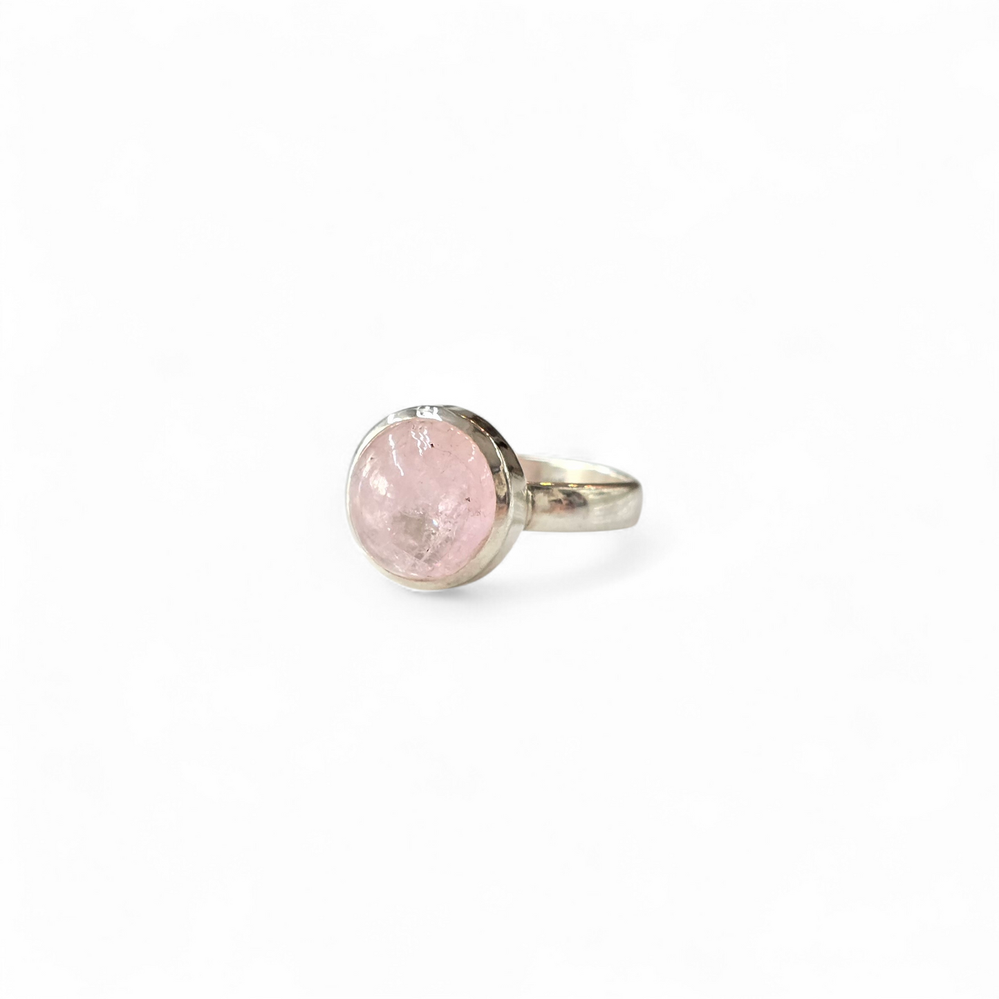 Morganite Size 8 Ring (Sterling Silver 925)