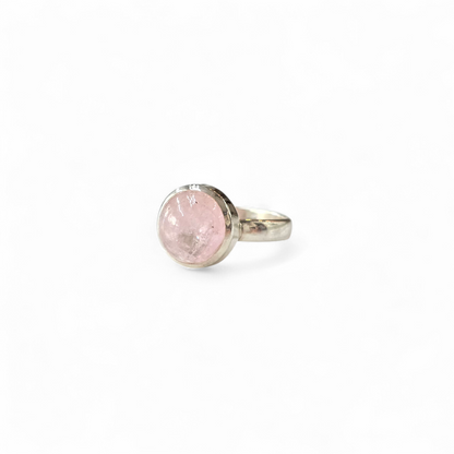 Morganite Size 8 Ring (Sterling Silver 925)