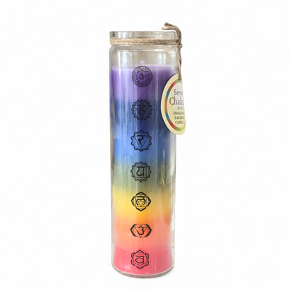 Seven Layered Chakra Pillar Candle