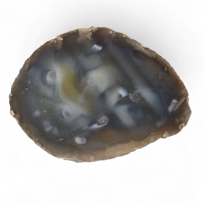 Earth’s Hidden Gallery: Polished Agate Geode Slab