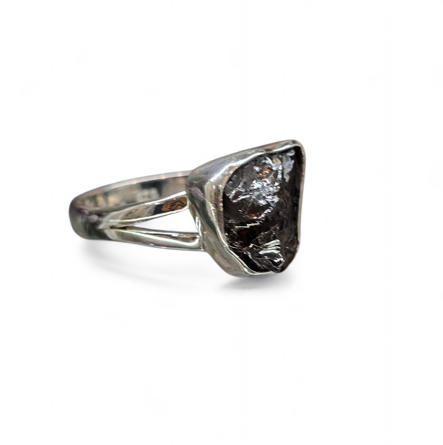 Raw Shungite Size 9.5 Ring #3 (Sterling Silver 925)
