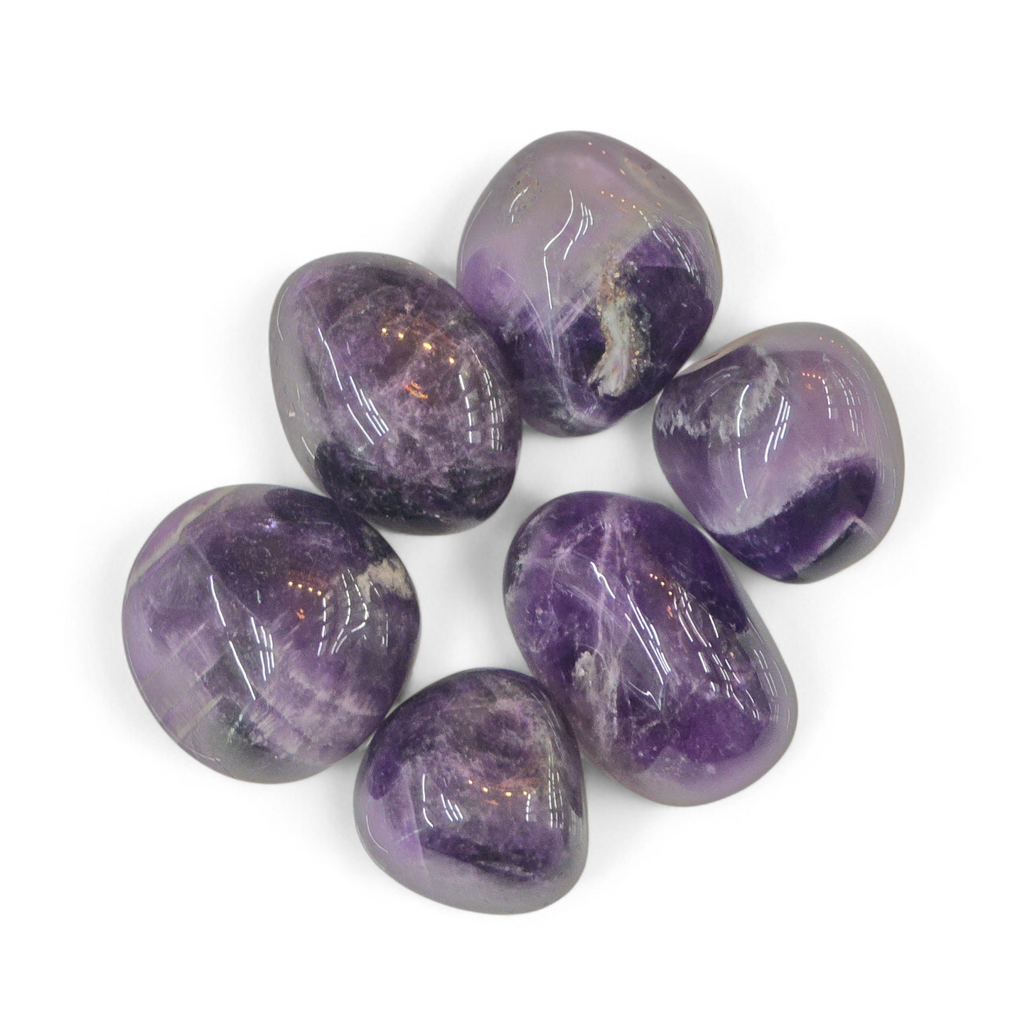 Chevron Amethyst Large Tumble Stone (AAAA Grade - Brazil)
