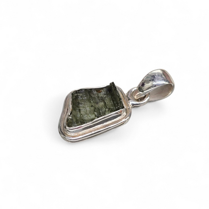 Moldavite Pendant #1 (Sterling Silver 925)