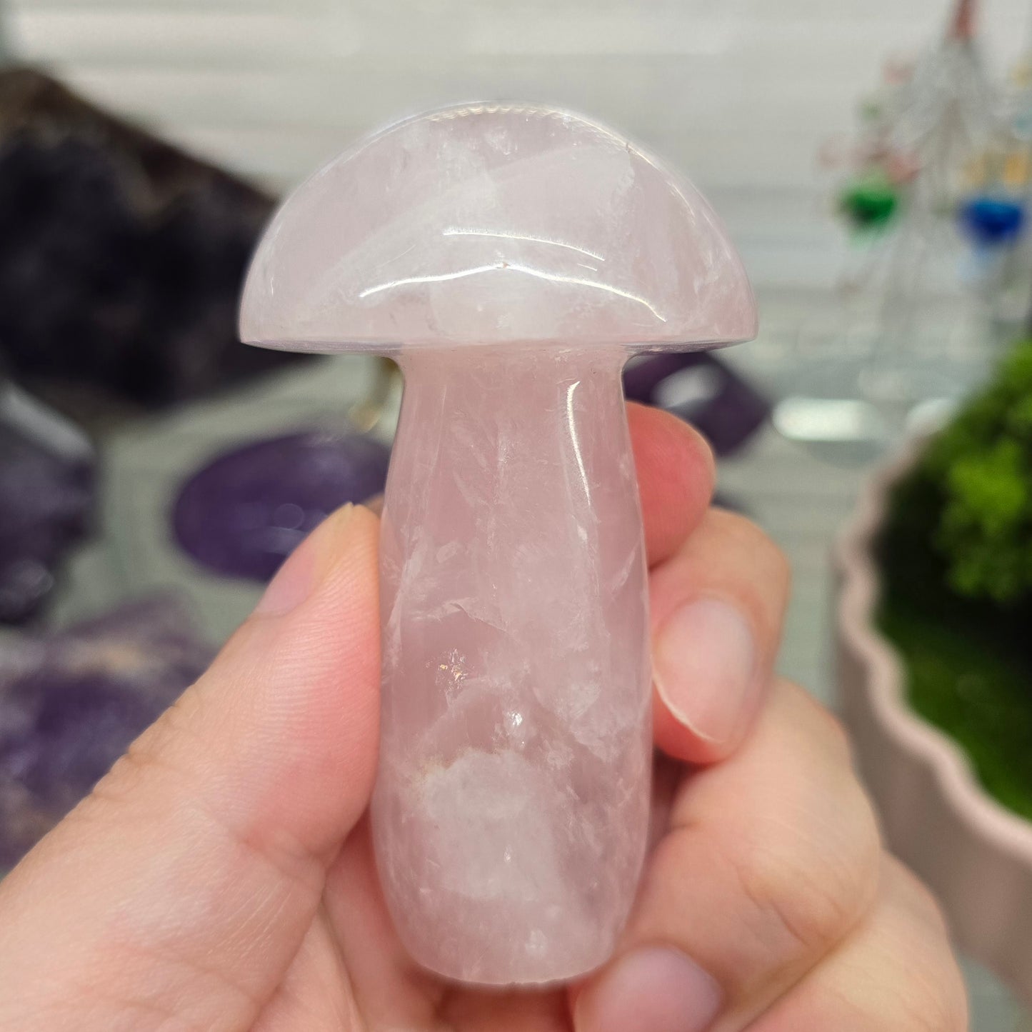 Rose Quartz Mushroom (approx. 75mm)