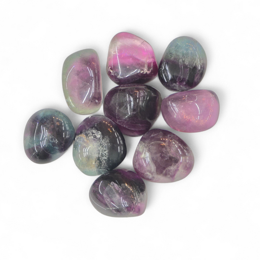 Rainbow Fluorite Tumble Stone (AAAA Grade - Russia)