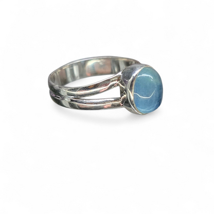 Aquamarine Size 9.5 Ring (Sterling Silver 925)
